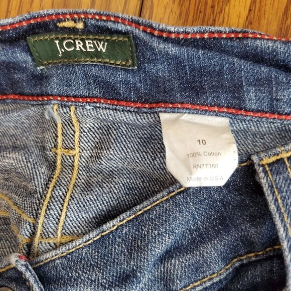 J.Crew Womens Blue Denim Mini Skirt Size 10 Cotton Made In USA 17.5" length - Picture 6 of 7